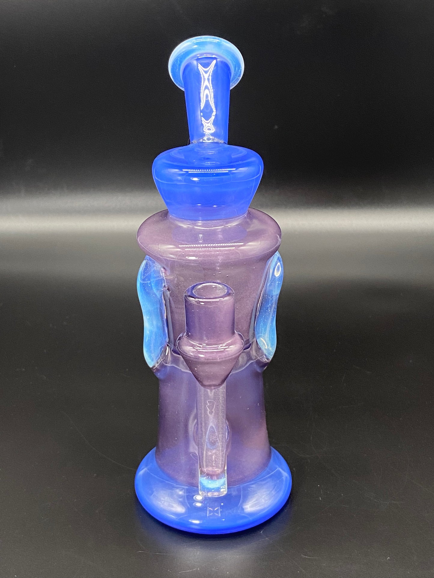 Djinn Glass Wildberry Satin, Blue Satin and Global Gillcycler W/ Opal