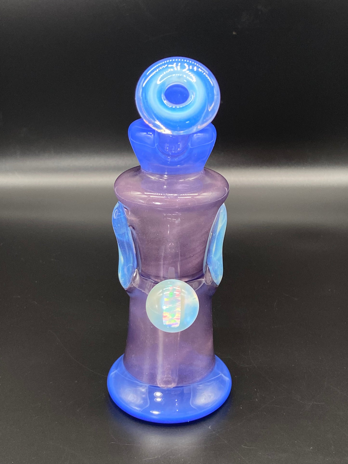 Djinn Glass Wildberry Satin, Blue Satin and Global Gillcycler W/ Opal