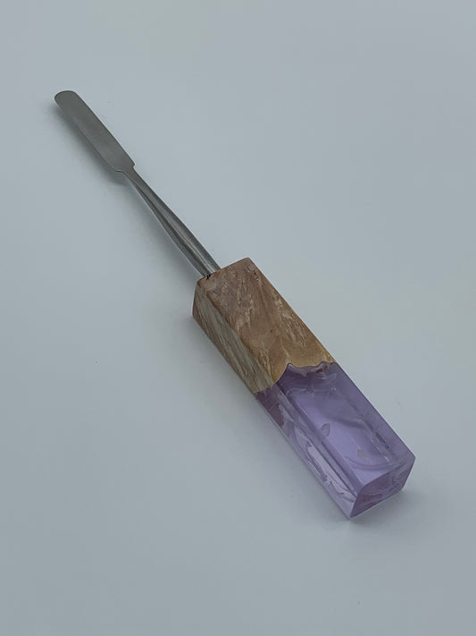 Kraken Dab Tools Titanium Tip w/ Wood and Purple Resin Handle