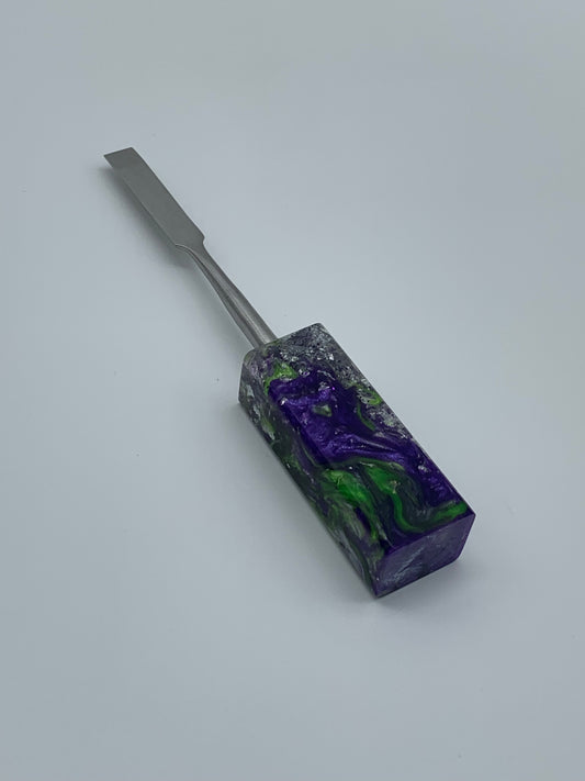 Kraken Dab Tools Titanium Tip w/ Purple Silver and Green Resin Handle