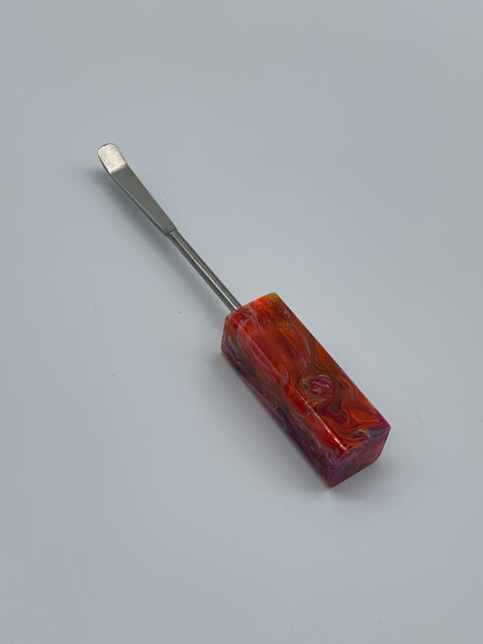 Kraken Dab Tools Titanium Tip w/ Red and Orange Resin Handle