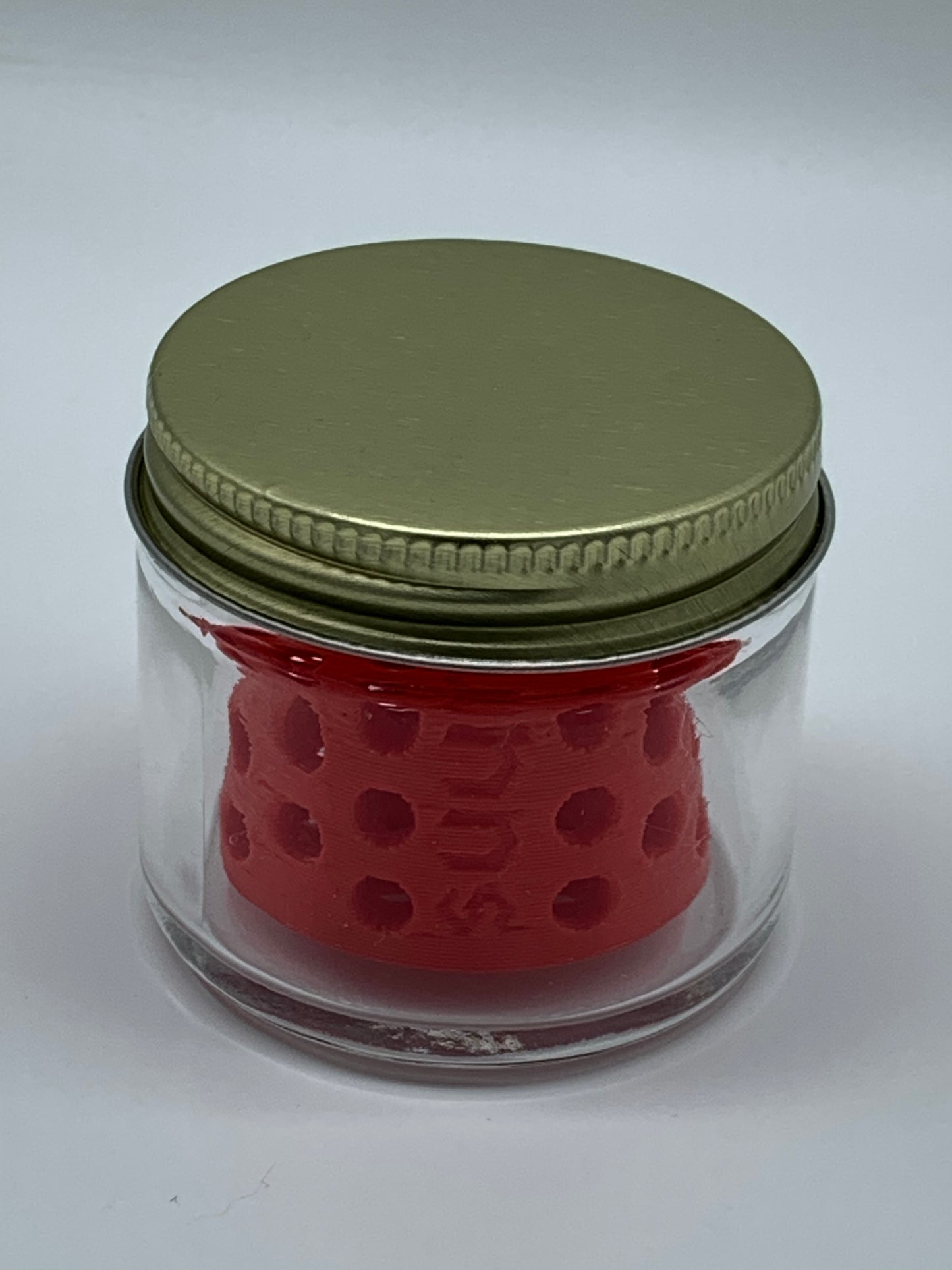 Kuhns Glass 2 Ounce Jar and Strainer