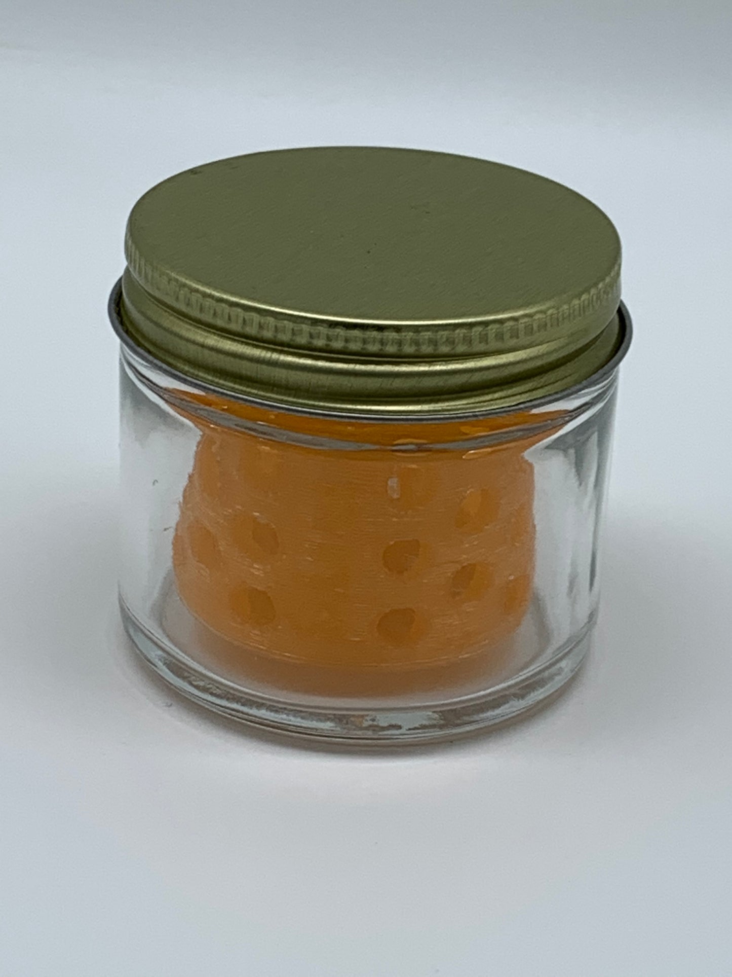 Kuhns Glass 2 Ounce Jar and Strainer