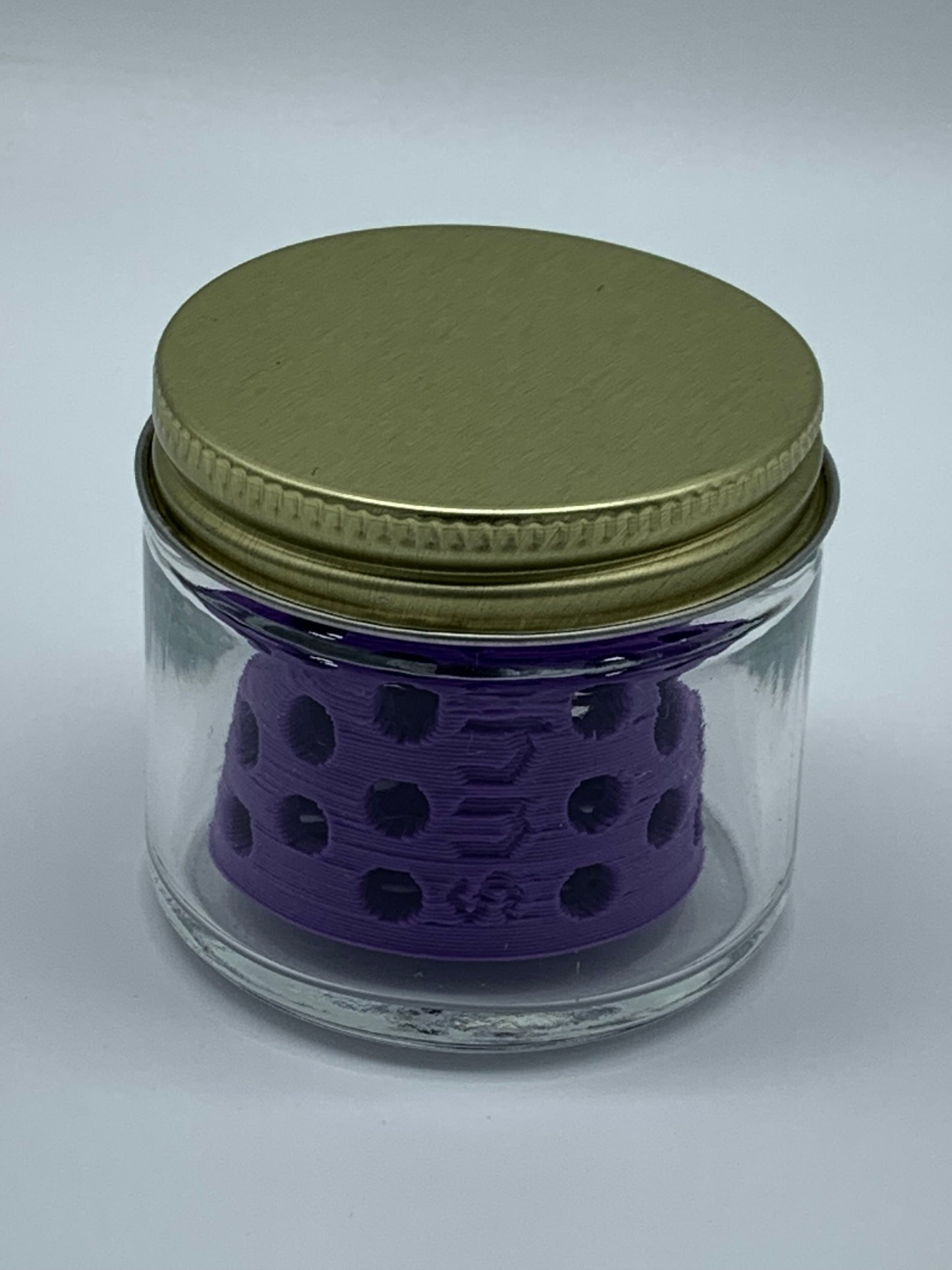 Kuhns Glass 2 Ounce Jar and Strainer