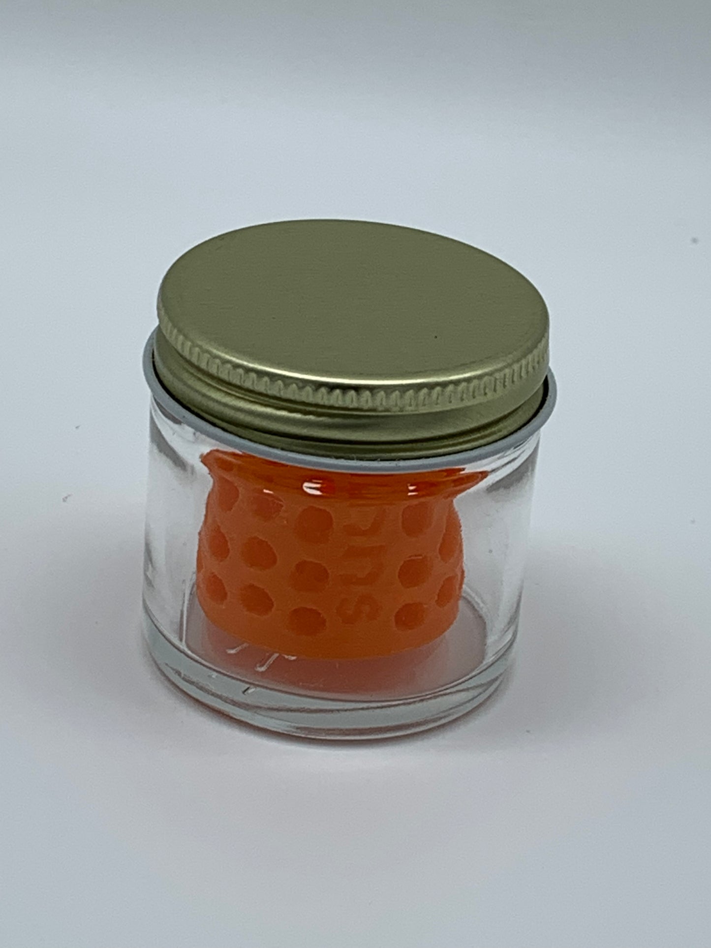 Kuhns Glass 1 ounce Jar and Strainer