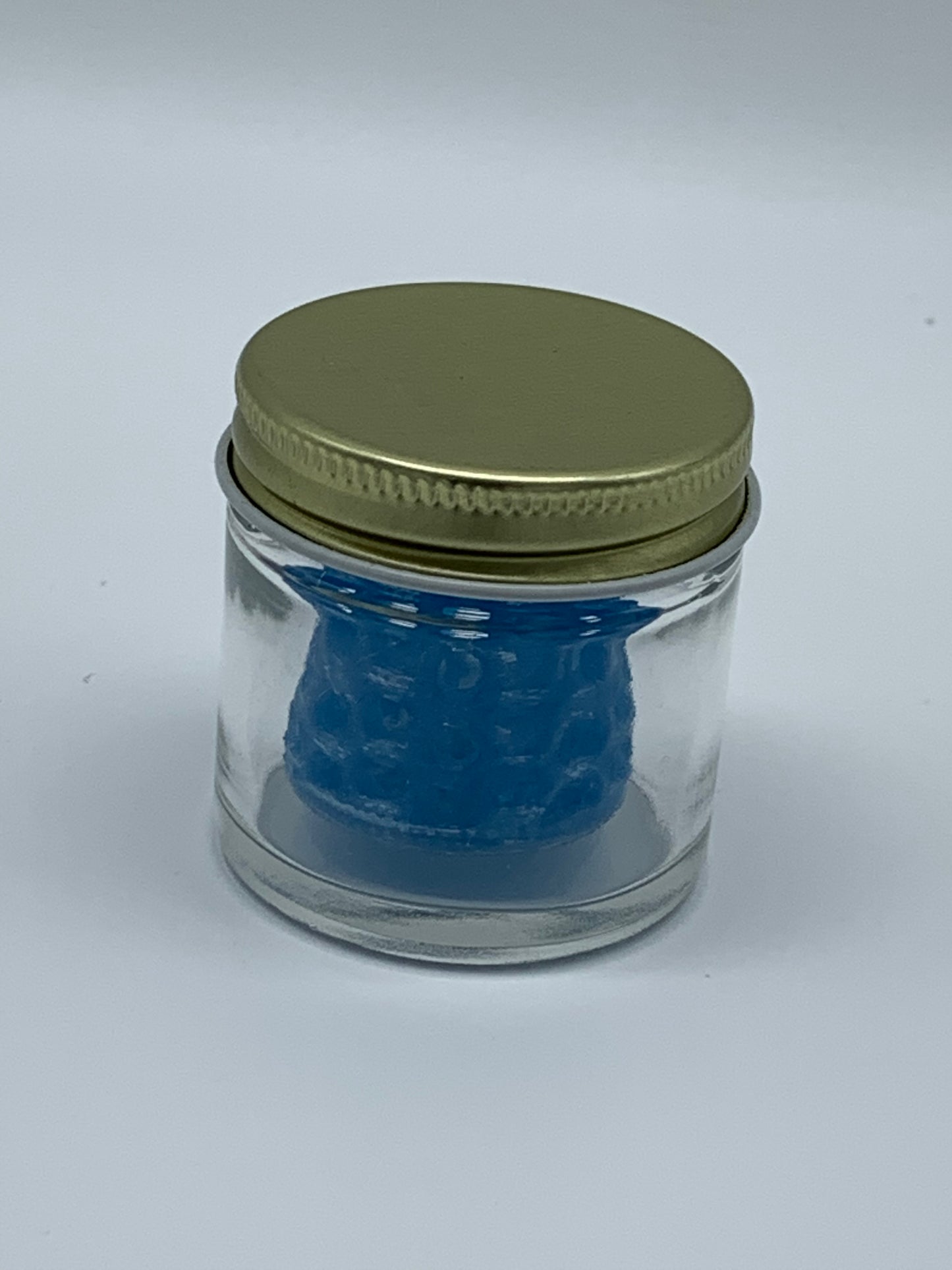 Kuhns Glass 1 ounce Jar and Strainer