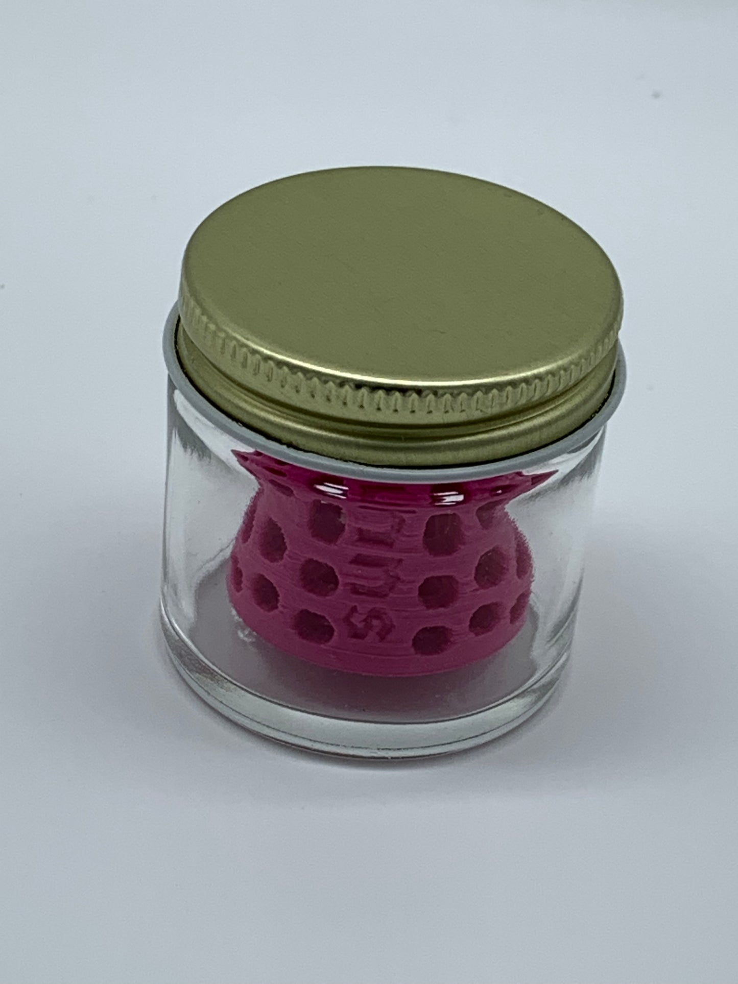 Kuhns Glass 1 ounce Jar and Strainer