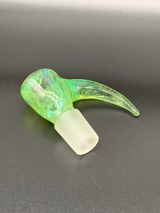 FunDumbMental Glass 18mm Green Horned Bowl