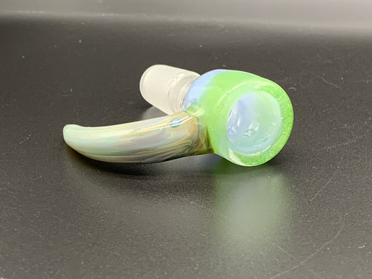 FunDumbMental Glass 14mm Green and Blue Horned Bowl