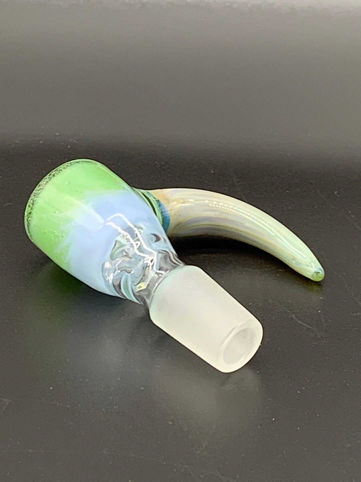FunDumbMental Glass 14mm Green and Blue Horned Bowl