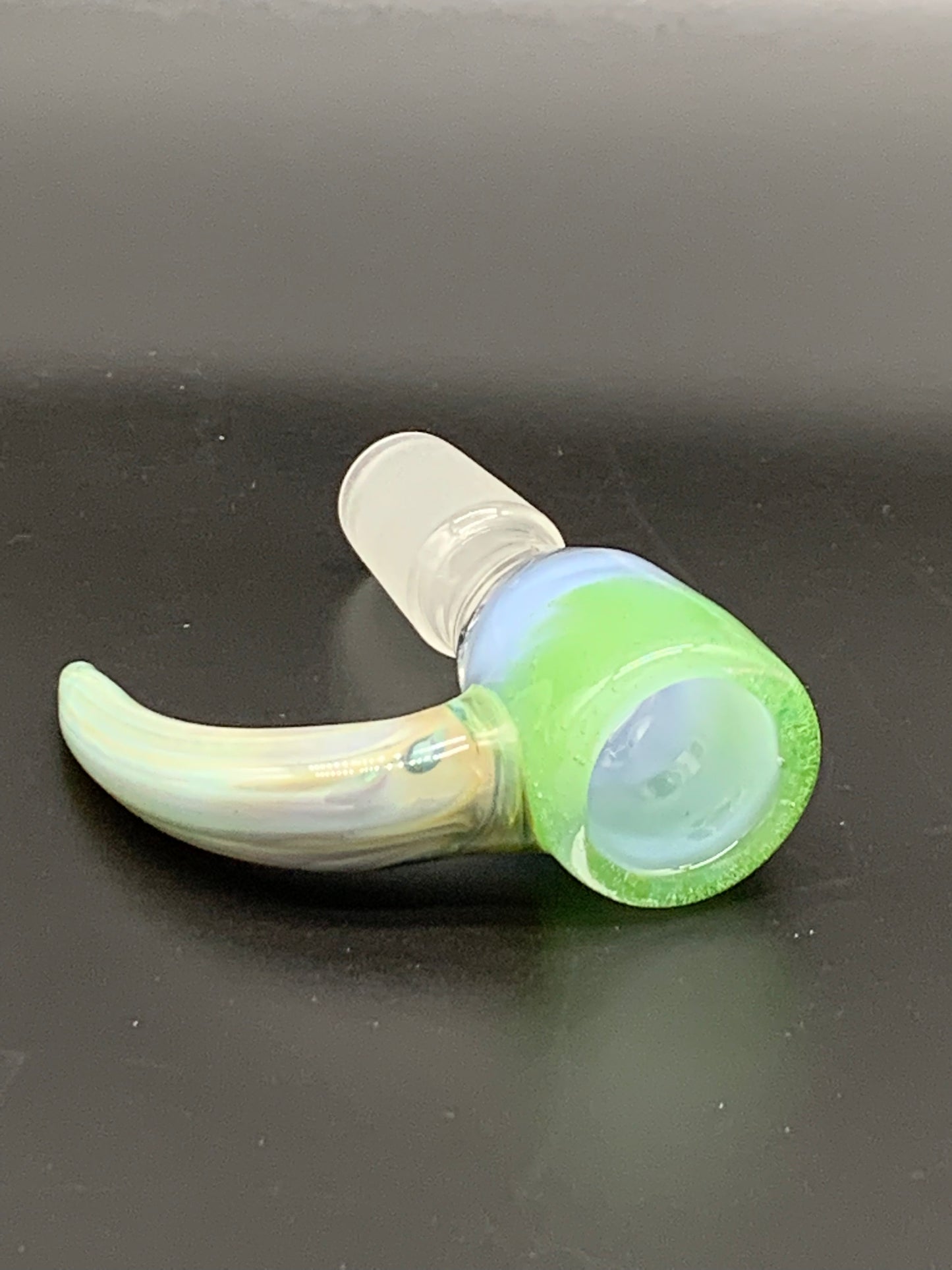 FunDumbMental Glass 14mm Green and Blue Horned Bowl
