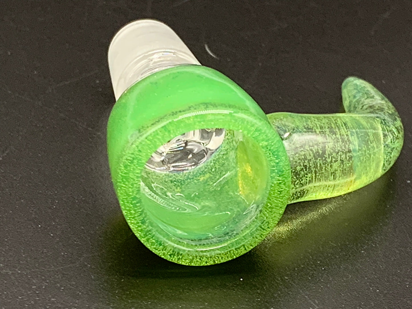 FunDumbMental Glass 14mm Green Horned Bowl
