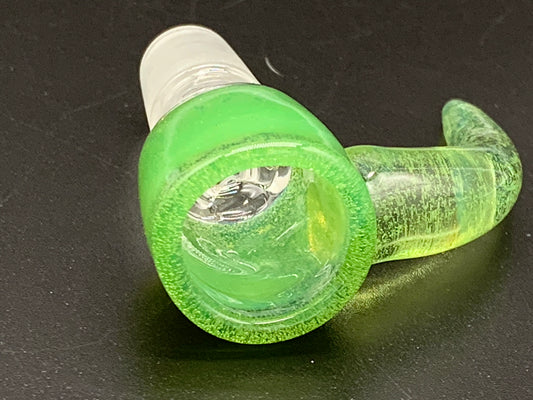 FunDumbMental Glass 14mm Green Horned Bowl