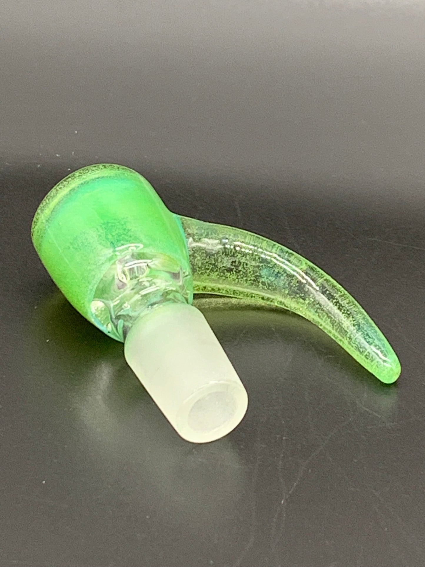 FunDumbMental Glass 14mm Green Horned Bowl