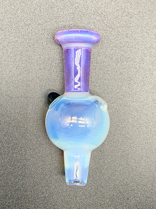 Gargamelt Glass Ghost and Purple Lilac Encalmo Bubble Cap