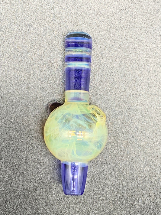 Gargamelt Glass Amber Purple mix Encalmo Bubble Cap