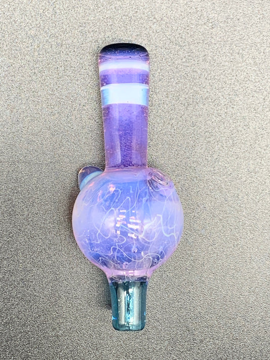 Gargamelt Glass Purple Lilac, Blue Stardust and Ghost Encalmo Scribble Tech Bubble Cap