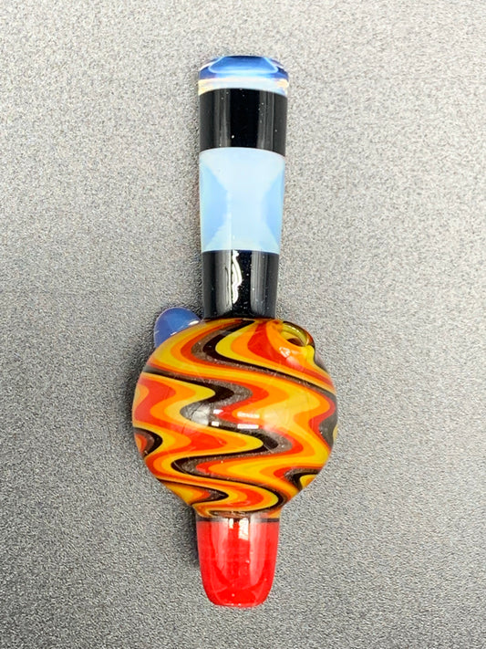 Gargamelt Glass Ghost, Galaxy and Fire Wig Wag Encalmo Bubble Cap
