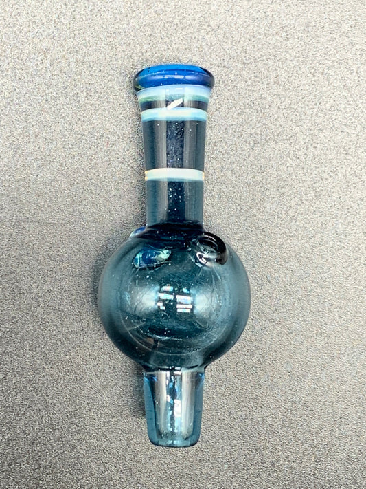 Gargamelt Glass Blue Stardust and Ghost Encalmo Bubble Cap
