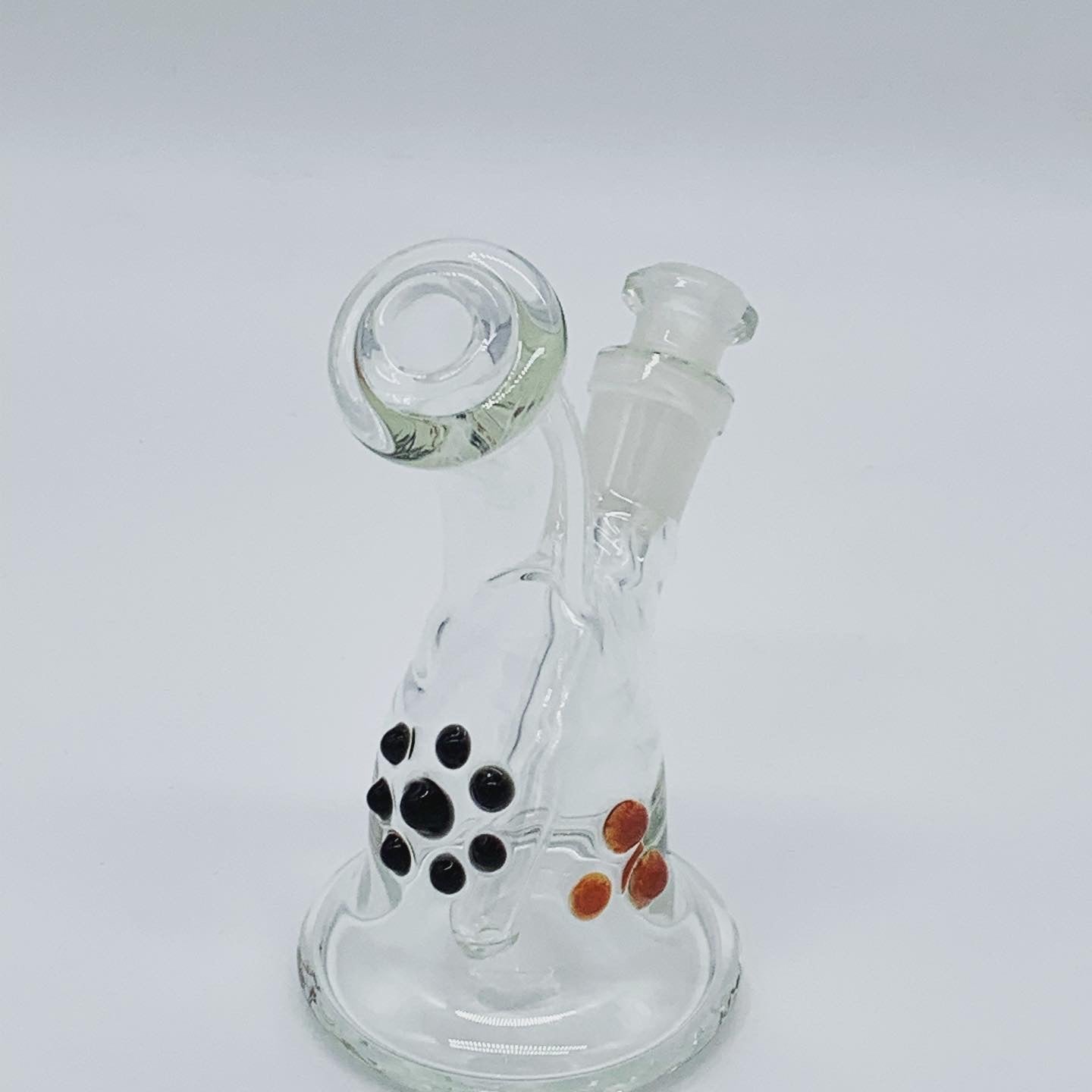 FunDumbMental Glass red and black dot accented clear jammer