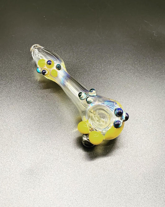 Outerlimits Glass Fumed yellow and black pipe