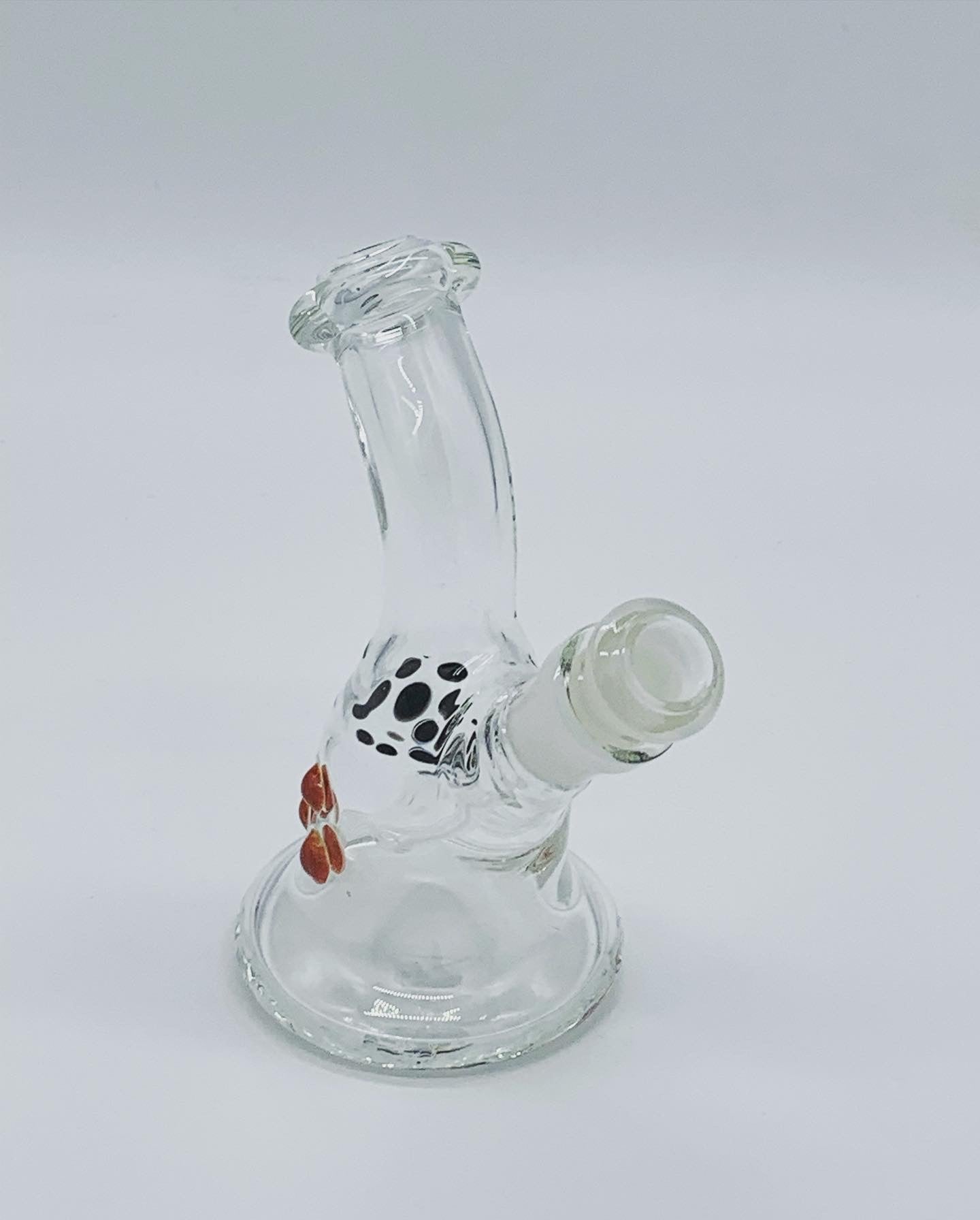 FunDumbMental Glass red and black dot accented clear jammer