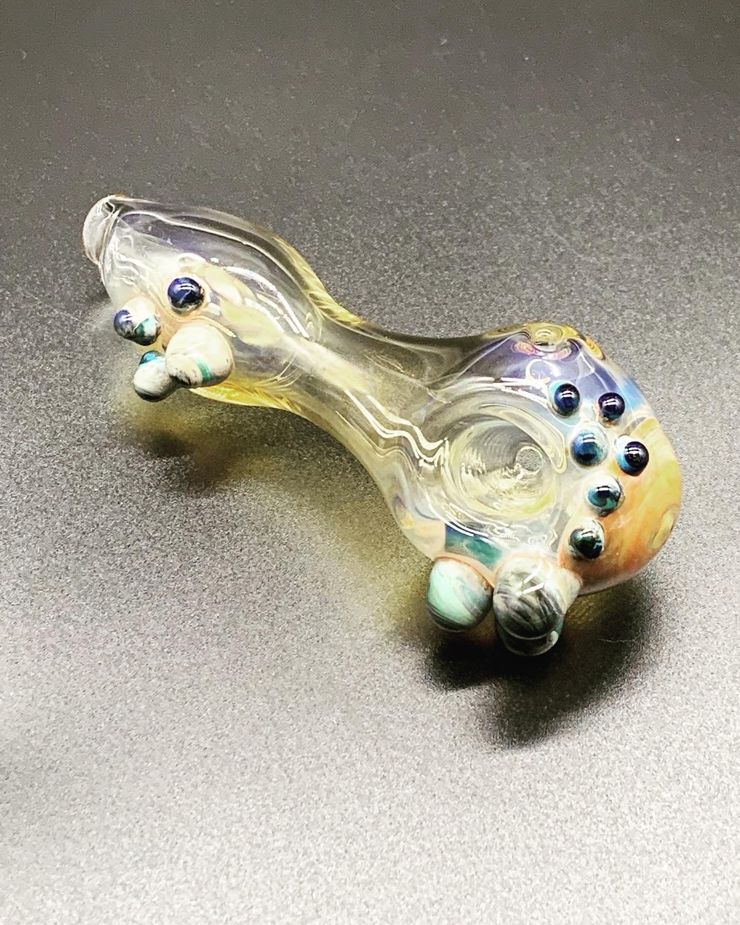 Outerlimits Glass Fumed with striking dot accents