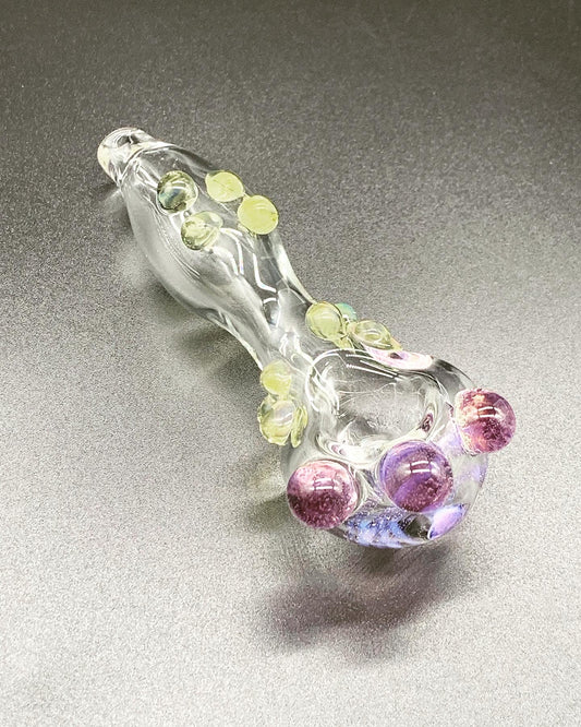 Outerlimits glass purple and yellow dot accent pipe