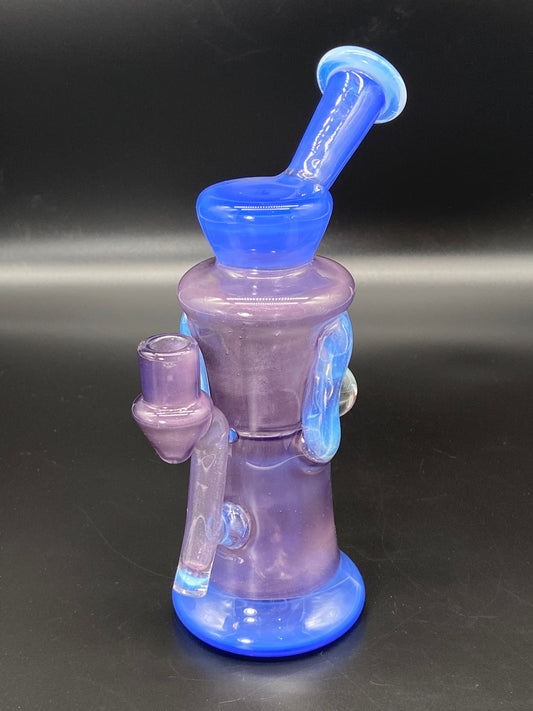 Djinn Glass Wildberry Satin, Blue Satin and Global Gillcycler W/ Opal